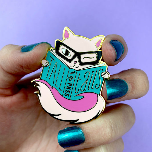 Erstwilder - Tall Tails Enamel Pin - Pink - Liz Harry