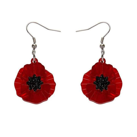 Erstwilder - Poppy Field Drop Earrings (Red) - Poppy Drops (2019)