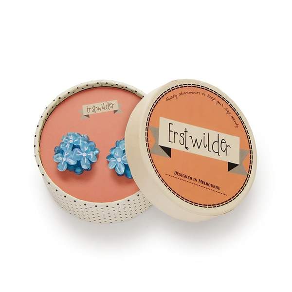 Erstwilder - Heartfelt Hydrangea Earrings (Blue) -A Fuller Bloom (2019)