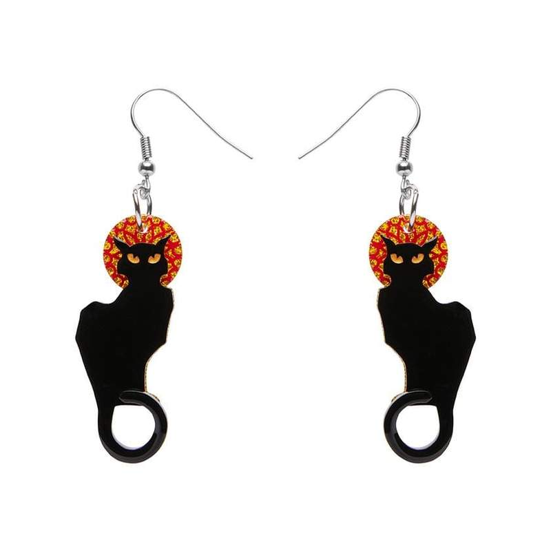 Erstwilder - Le Chat Noir Earrings - Art Nouveau 2.0 (2021)