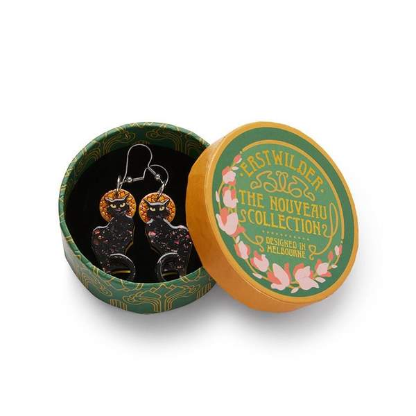 Erstwilder Le Chat Noir Black Cat Earrings - (2020)