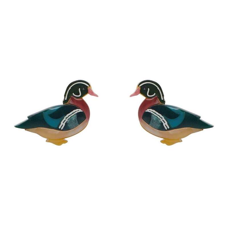 Erstwilder - Mallard Ballard Stud Earrings - Woodlands (2020)