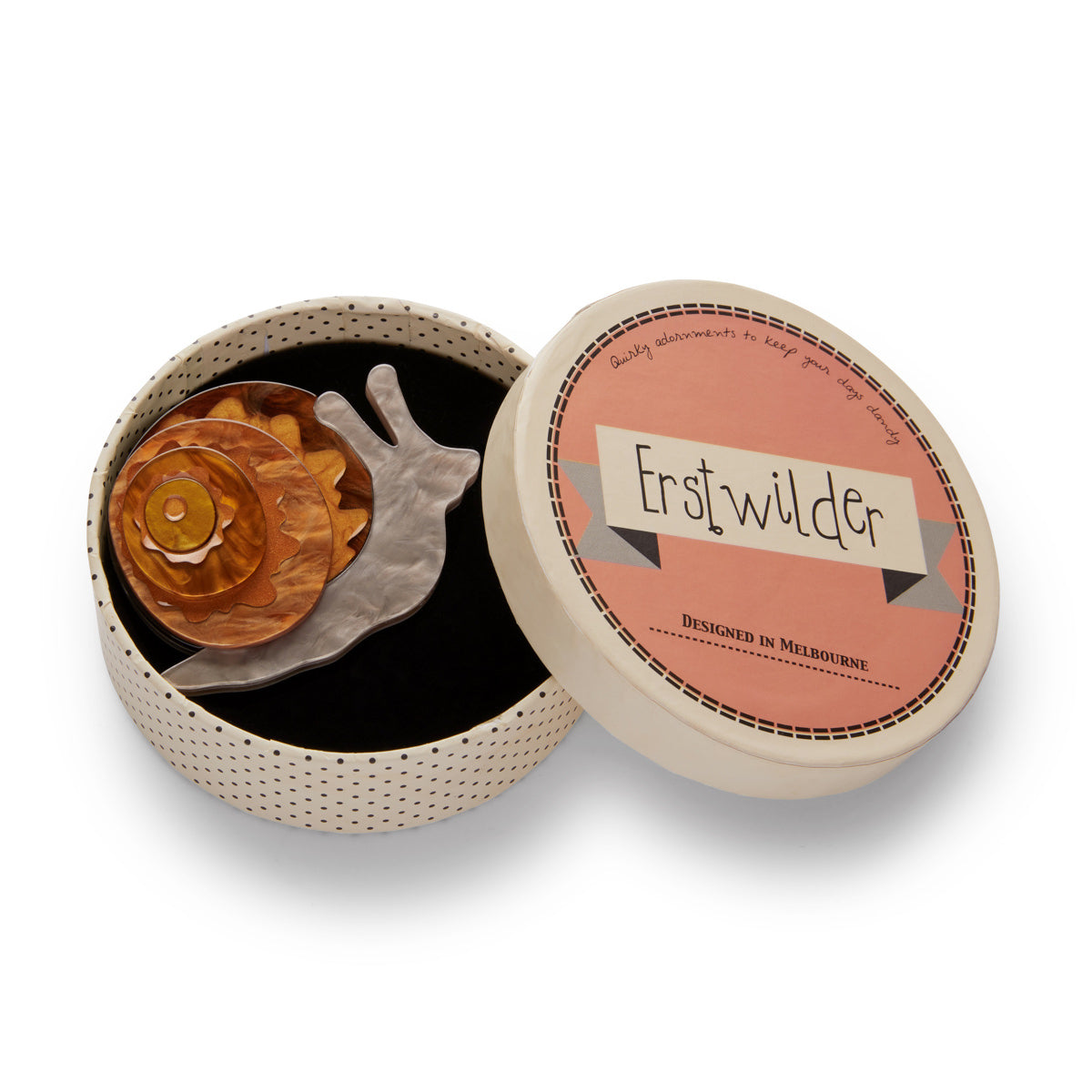 Erstwilder - Reticulated Rebel Snail Brooch - Insects and Bugs (2020)