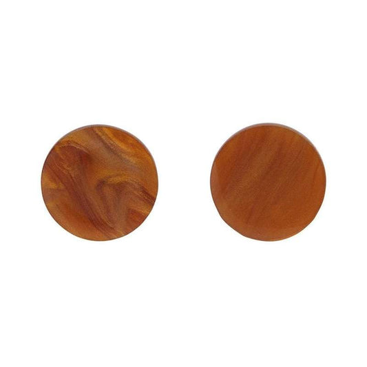 Erstwilder - Circle Ripple Resin Stud Earrings - Gold