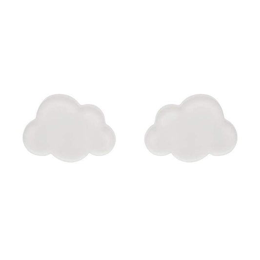 Erstwilder - Cloud Bubble Resin Stud Earrings - White