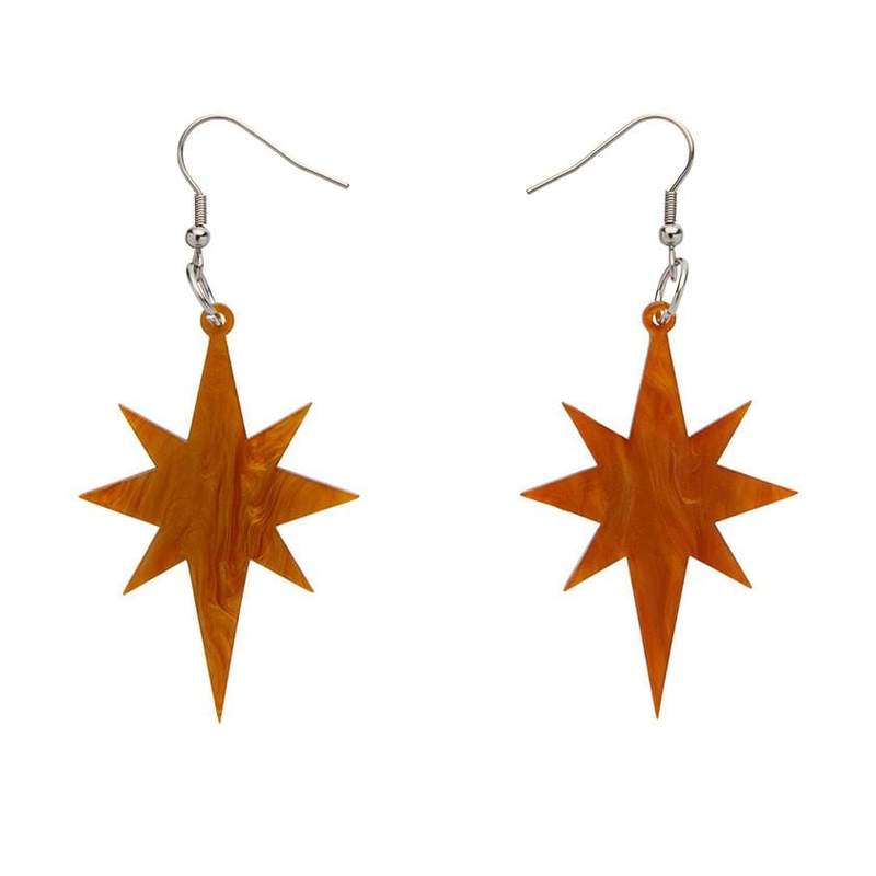 Erstwilder - Starburst Chunky Glitter Resin Drop Earrings - Gold