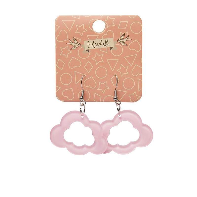 Erstwilder - Cloud Bubble Resin Drop Earrings - Pink