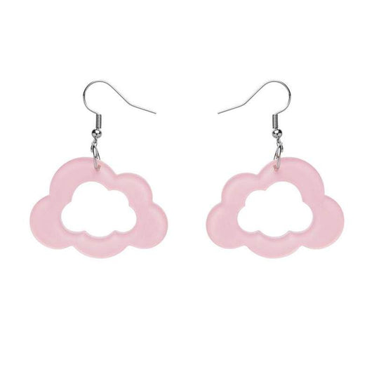 Erstwilder - Cloud Bubble Resin Drop Earrings - Pink