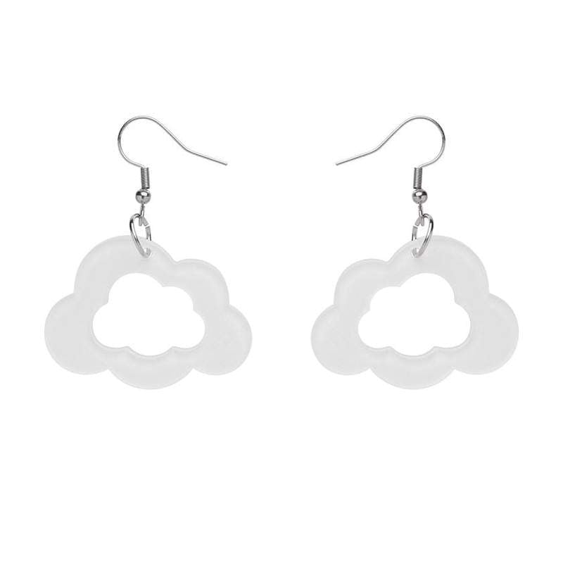 Erstwilder - Cloud Bubble Resin Drop Earrings - White