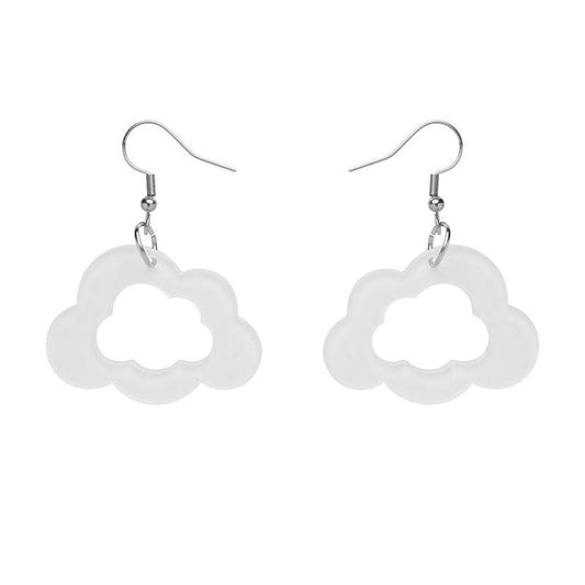 Erstwilder - Cloud Bubble Resin Drop Earrings - White