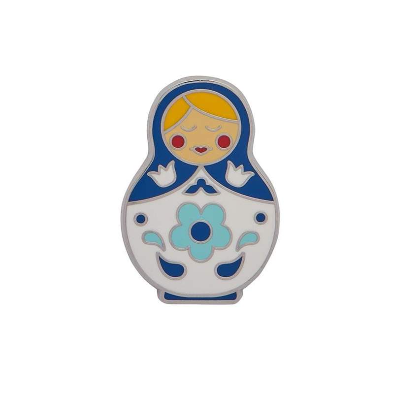 Erstwilder - Matryoshka Memories Enamel Pin - (Medium/Blue)