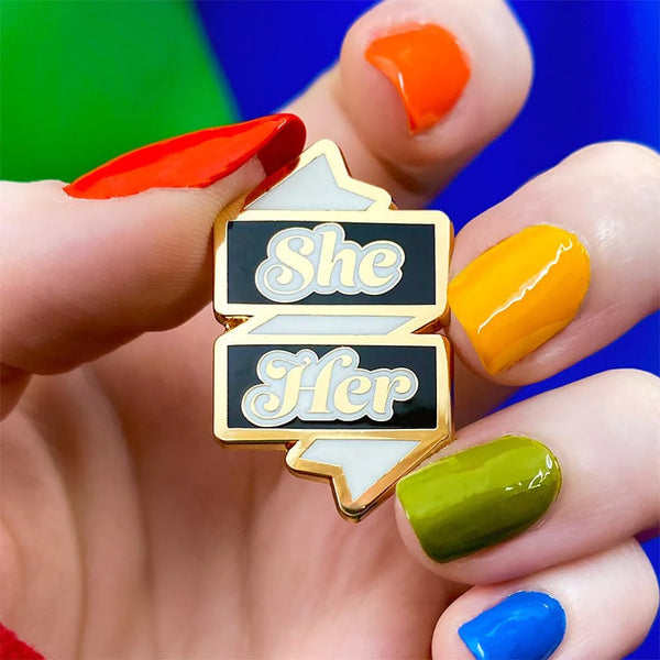 Erstwilder - She/Her Pronoun Enamel Pin