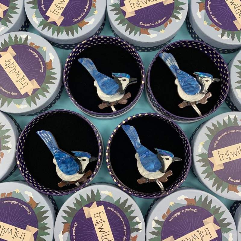 Erstwilder - The Blue Jay Way Brooch - Woodlands (2020)