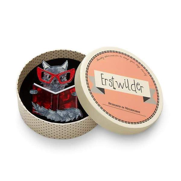 Erstwilder - Puss In Books (Red) Brooch  - Fan Favorites (2018)