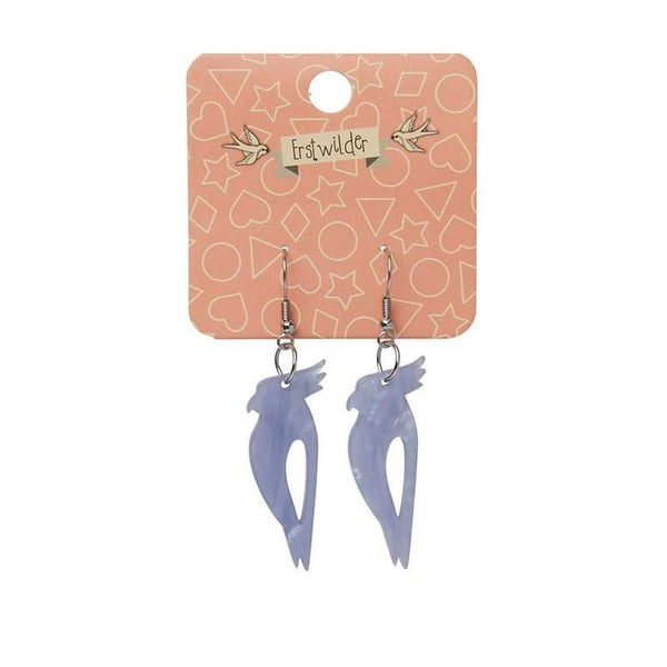 Erstwilder - Kookaburra Ripple Resin Drop Earrings - Blue