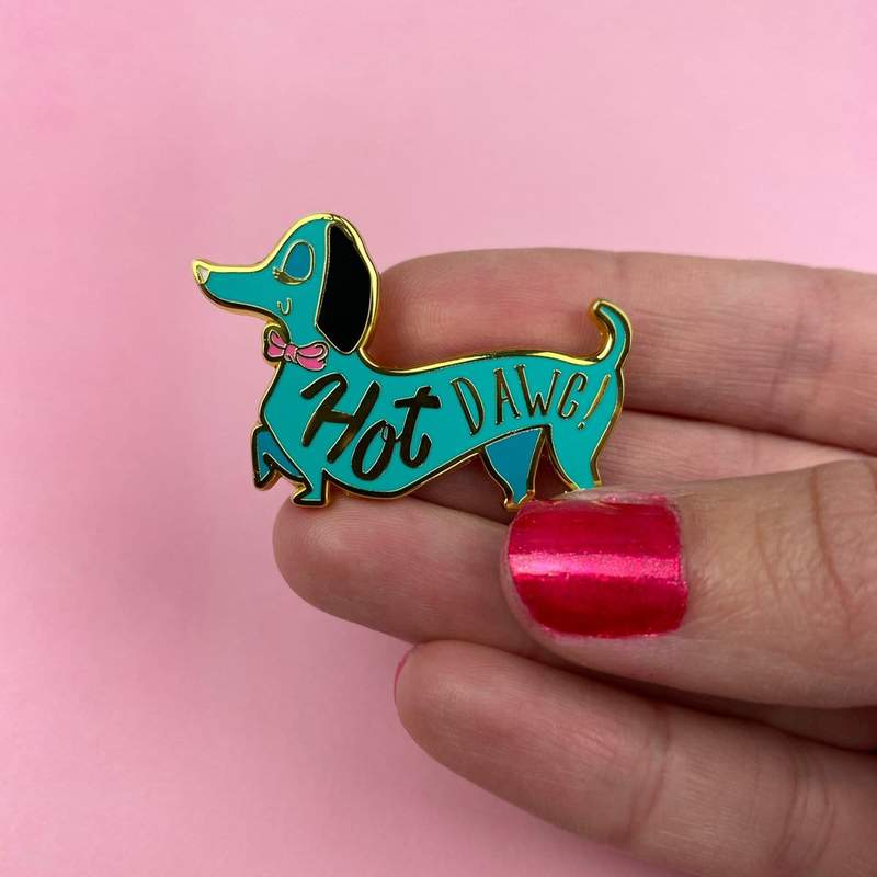 Erstwilder - Hot Dawg! Enamel Pin - Liz Harry