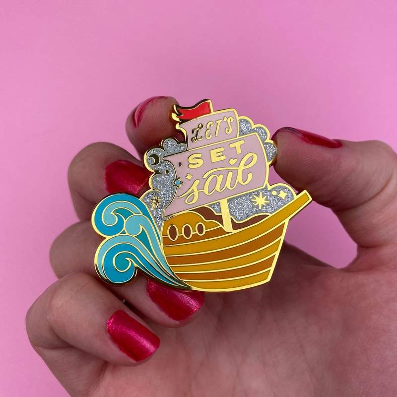 Erstwilder - Let's Set Sail Enamel Pin - Liz Harry