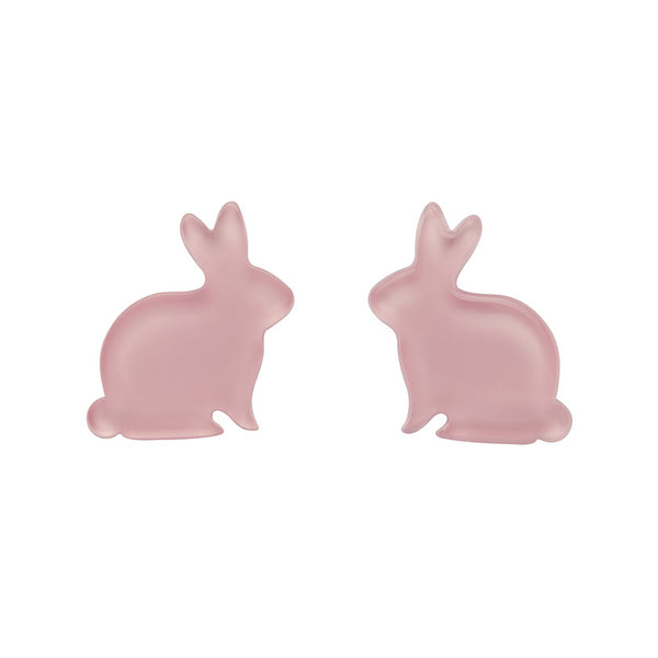 Erstwilder Pink Bunny Bubble Resin Stud Earrings