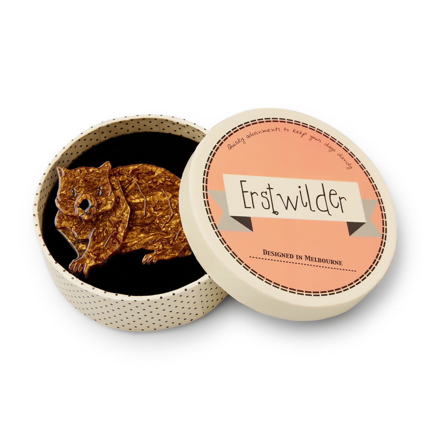 Erstwilder - Pot-Belly Patrick Brooch - Wombat - Austrialiana (2018)