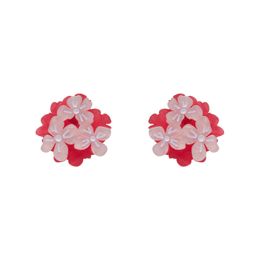 Erstwilder - Heartfelt Hydrangea Earrings in Pink - (2019)