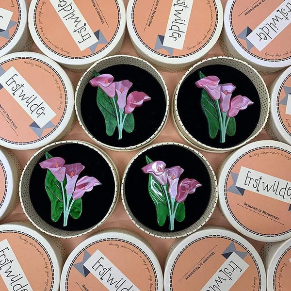Beauty Blooms Calla Lilly Brooch (Pink) by Erstwilder Fan Favorites (2020)