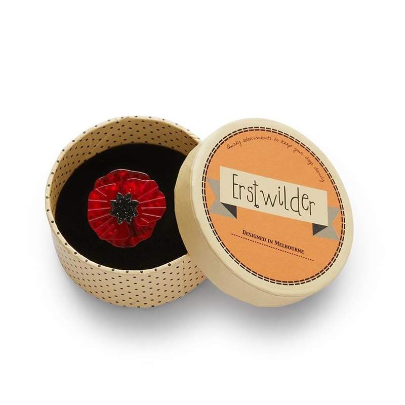 Erstwilder - Poppy Field Mini Brooch (Red) - Remembrance (2021)