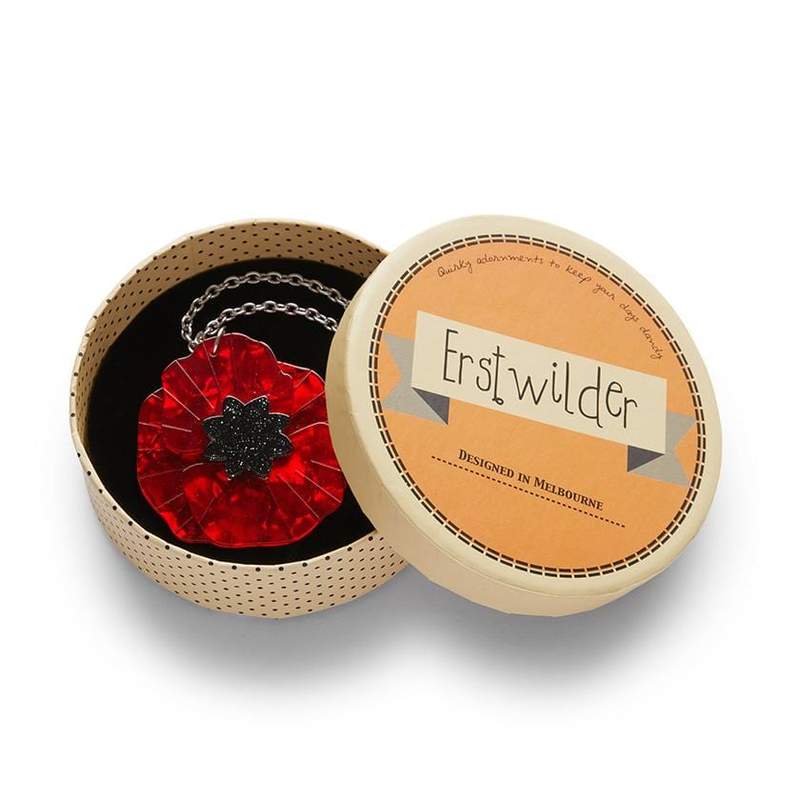 Erstwilder - Poppy Field Pendant Necklace (Red) - Remembrance (2021)