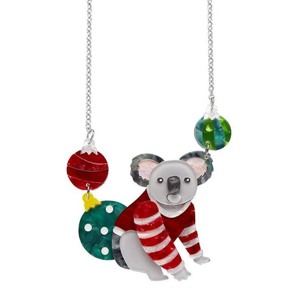Comfy Christmas Koala Necklace by Erstwilder
