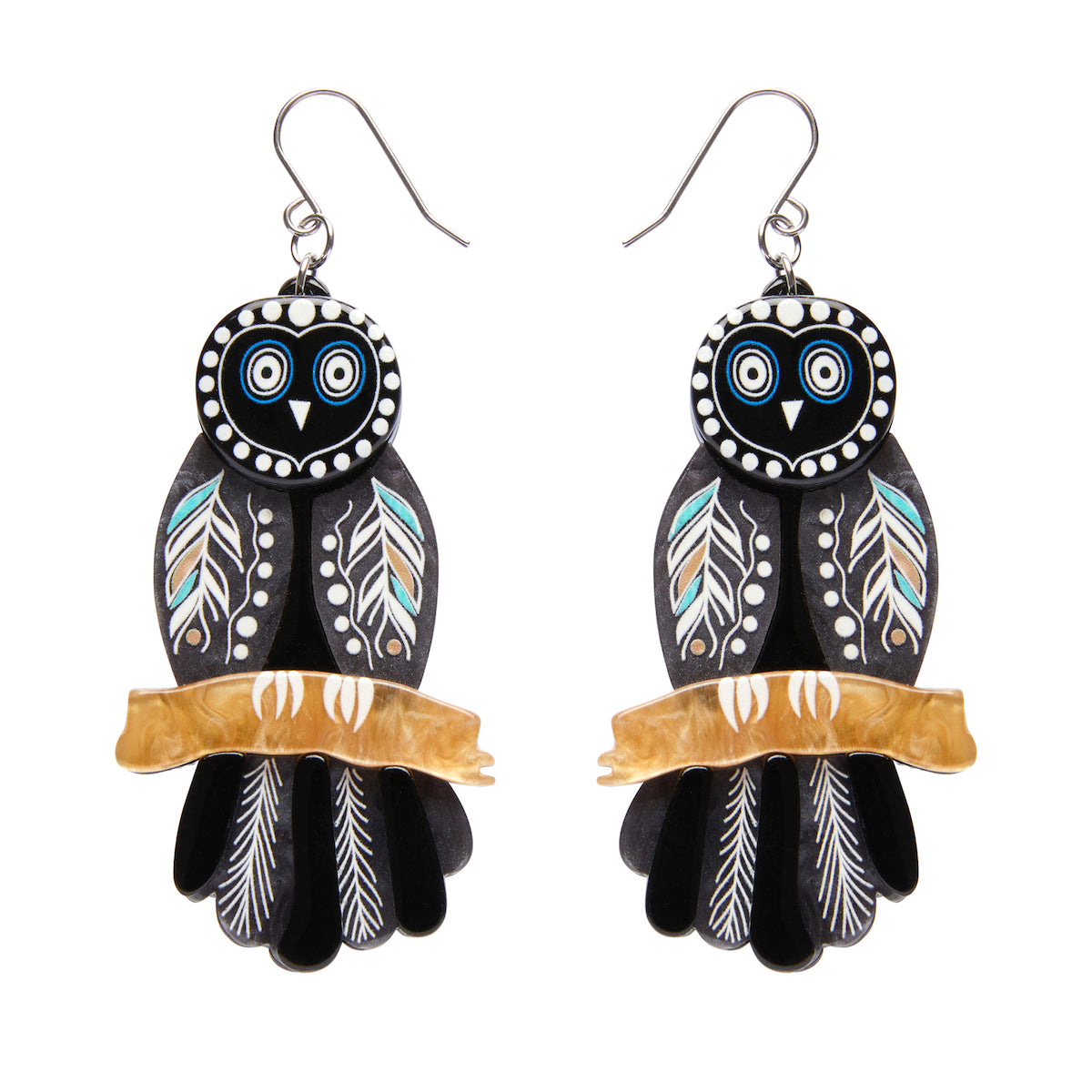 The Owl 'Gugu' Drop Earrings - Erstwilder x  Melanie Hava