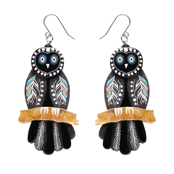 The Owl 'Gugu' Drop Earrings - Erstwilder x  Melanie Hava